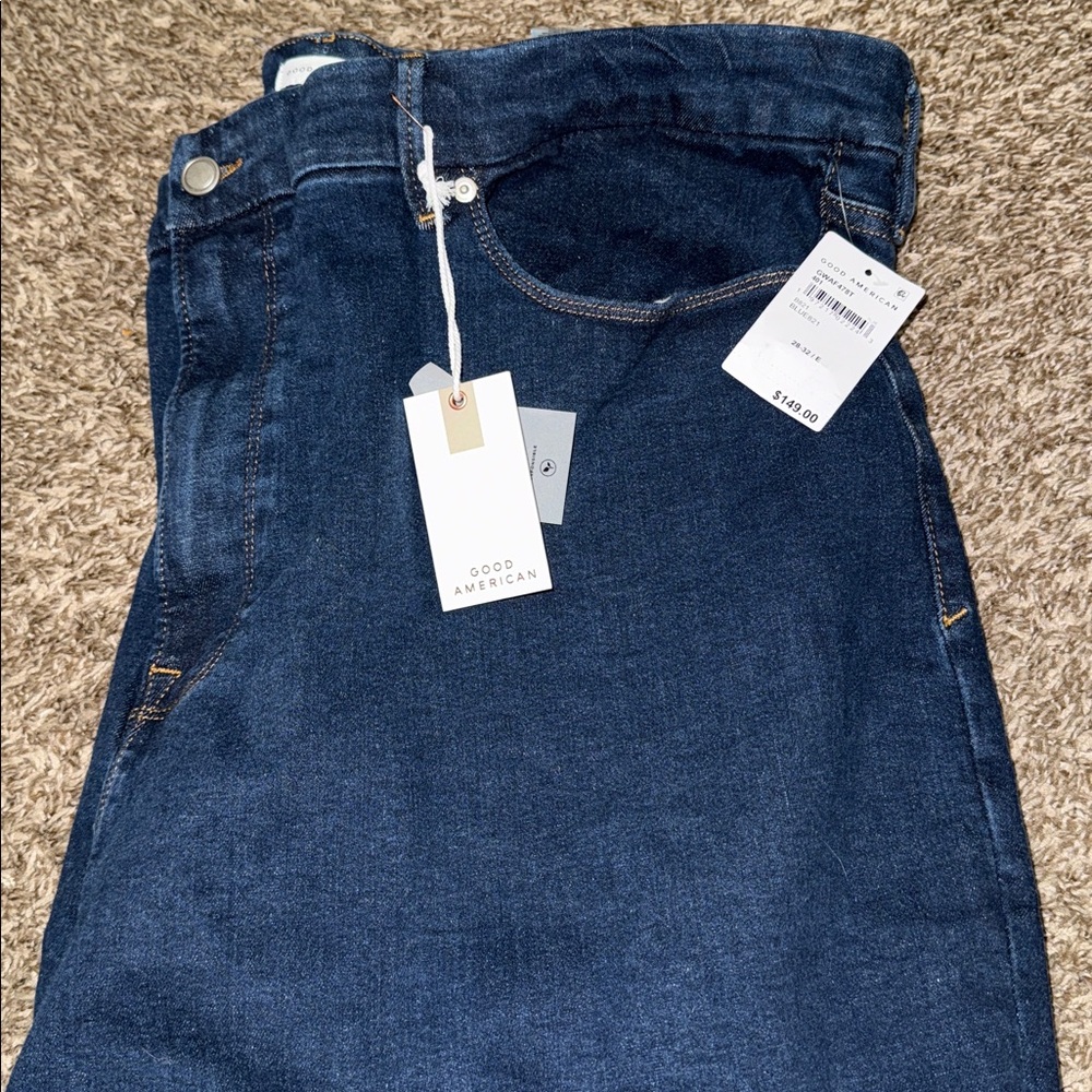 Good American NWT Always fits good legs skinny plus size 28 high rise flat tummy - Picture 5 of 13